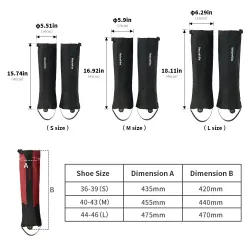 Guêtres NATUREHIKE - Protection imperméable et coupe-vent pour la randonnée et plus encore